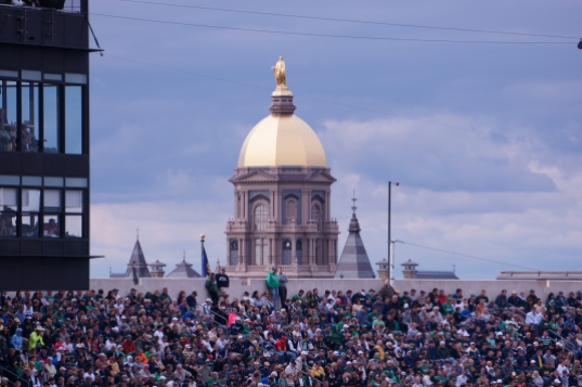 The Golden Dome Behind Notre Dame Stadium - Notre Dame, IN